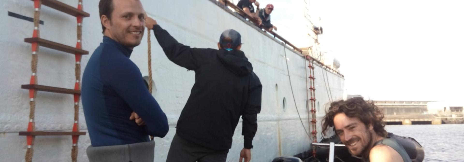 David Abecasis a bordo do Santa Maria Manuela