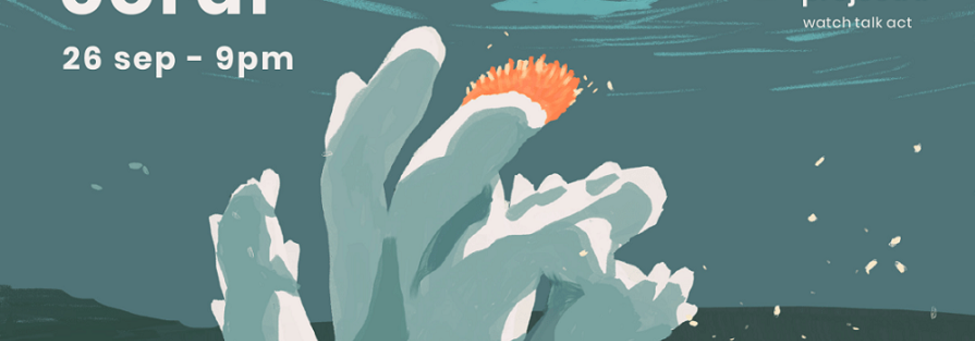 Generic representation of Pedro Frade talks about corals at the event of Champalimaud Foundation