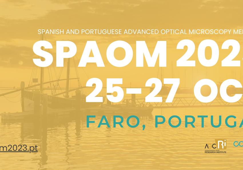 Generic representation of SPAOM 2023 Microscopy Conference | 25-27 OCT UAlg Gambelas 