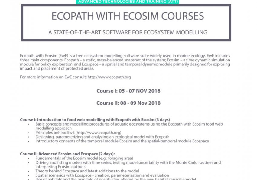 Generic representation of Ecopath with Ecosim Courses