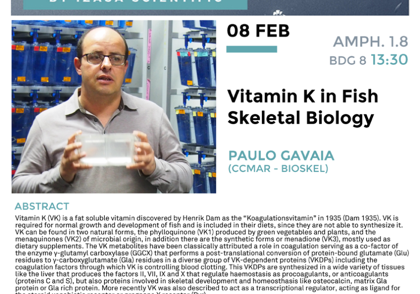 Generic representation of CCMAR Seminars by Izasa Scientific: Vitamin K in Fish Skeletal Biology