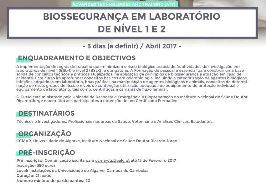 Generic representation of Biossegurança em laboratório de nível 1 e 2