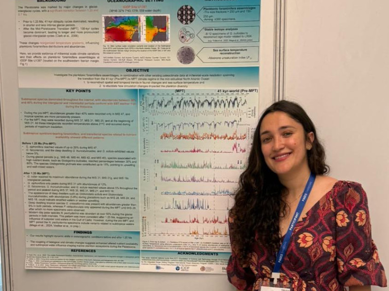Mónica Duque-Castaño presenting her poster at the 7th OSM