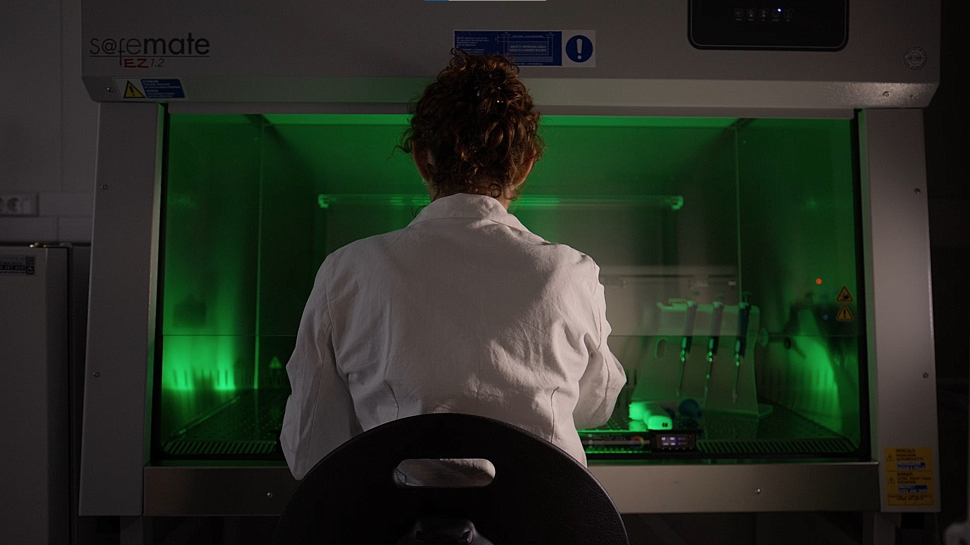 Researcher in a laboratory environment